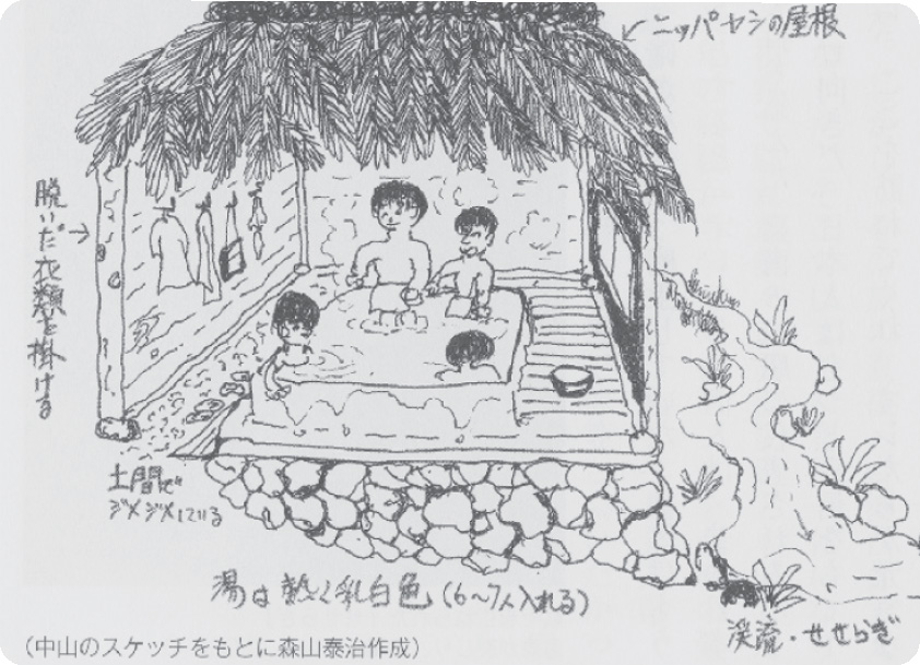 台湾の人達と入浴を楽しんだ露天風呂