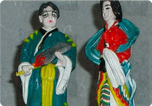 似てるかな？即席で粘土の人形を作ってもらう （中国 西安全日空ホテルにて）（2005頃）